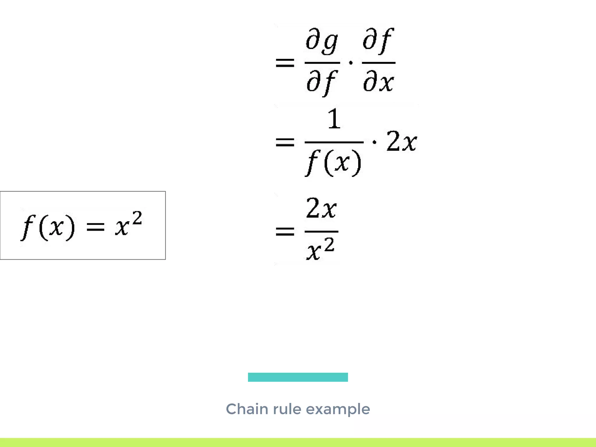 Chain rule example
 