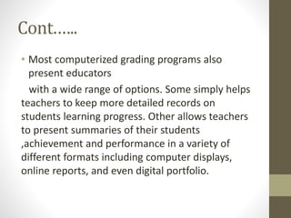 Grading and reporting of results | PPTX