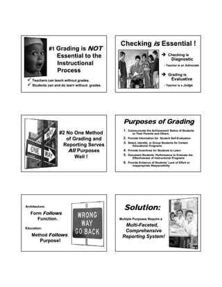 Grading and Reporting Student Learning | PDF