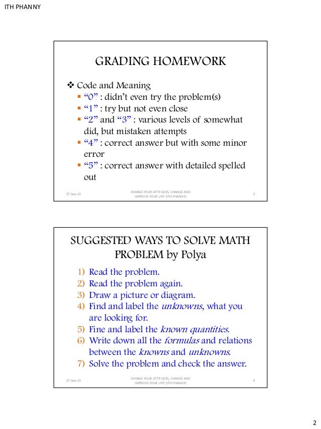 Grading homework/assignment