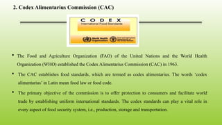 Cac Codex grading of raw foods on size shape colour freshness | PPTX