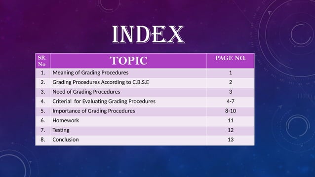 Grading Procedure on projects and others | PPT