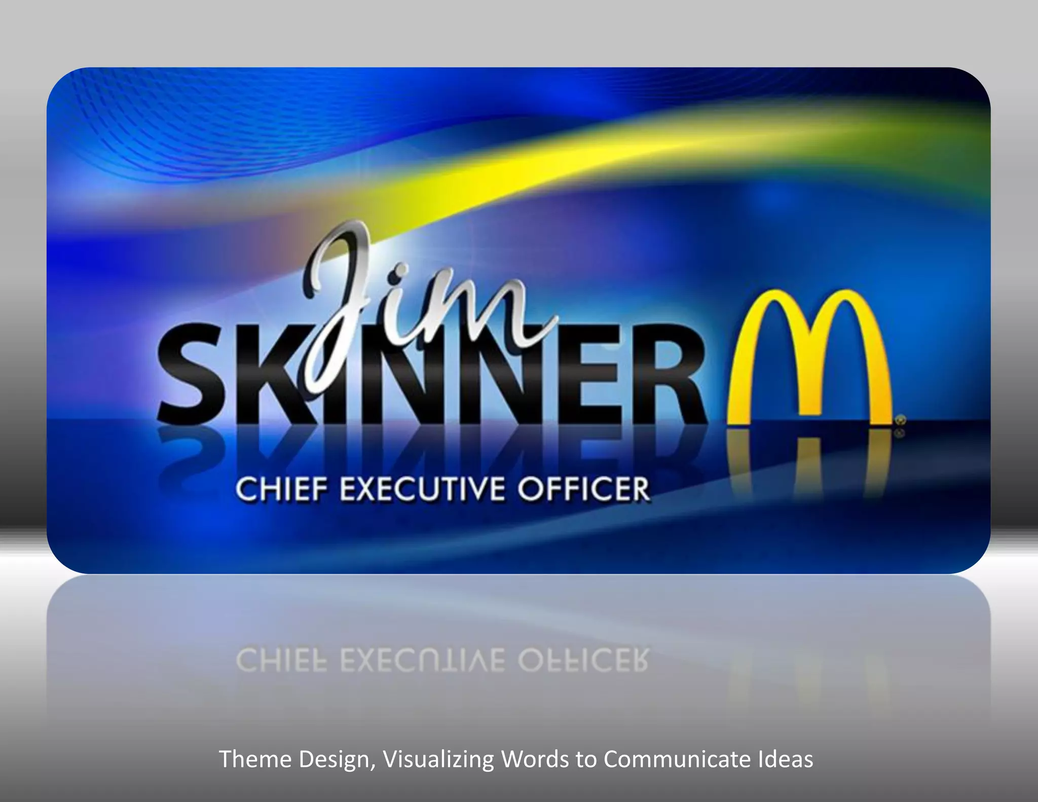 Theme Design, Visualizing Words to Communicate Ideas
 