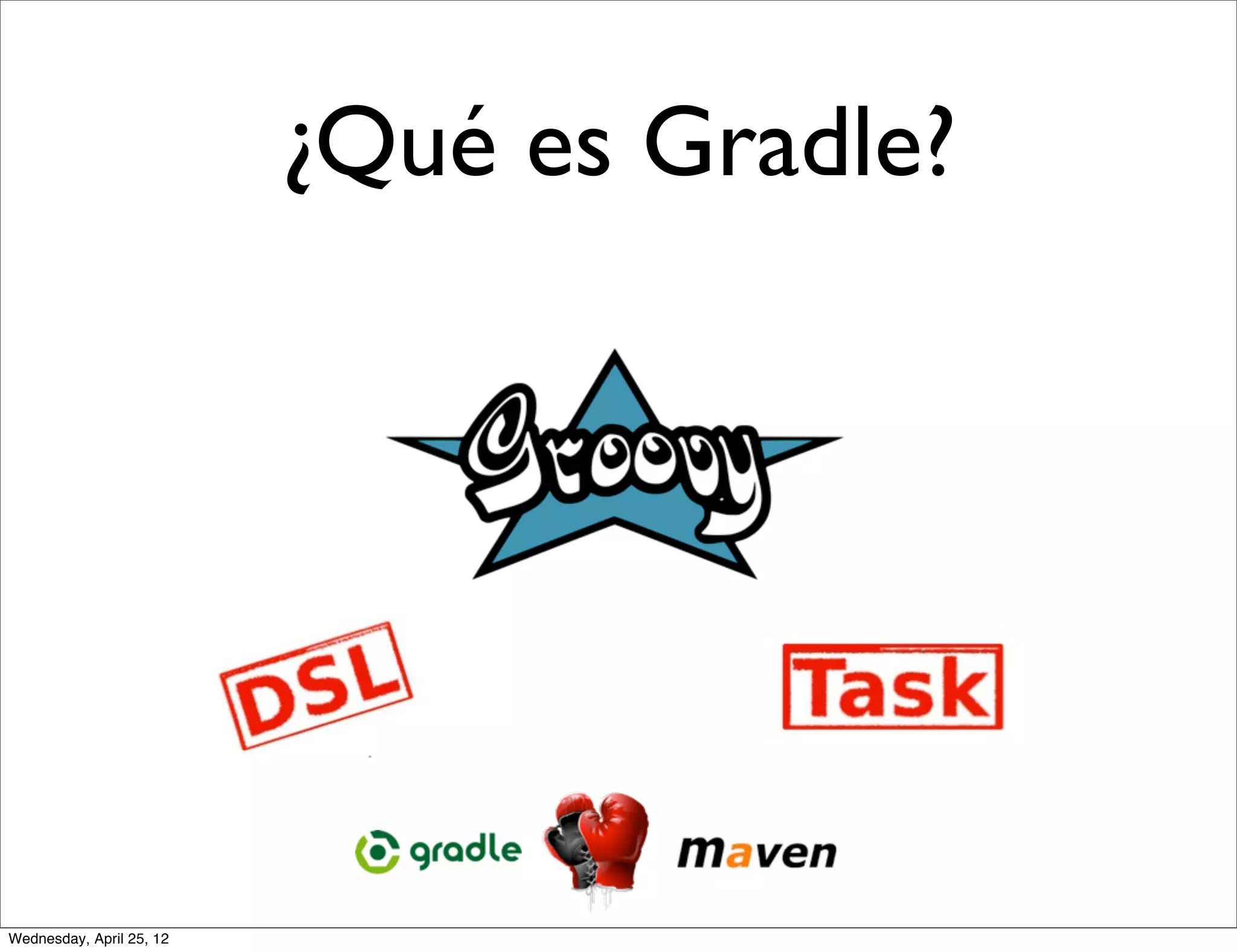 ¿Qué es Gradle?




Wednesday, April 25, 12
 