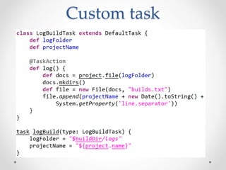 Custom task 
 