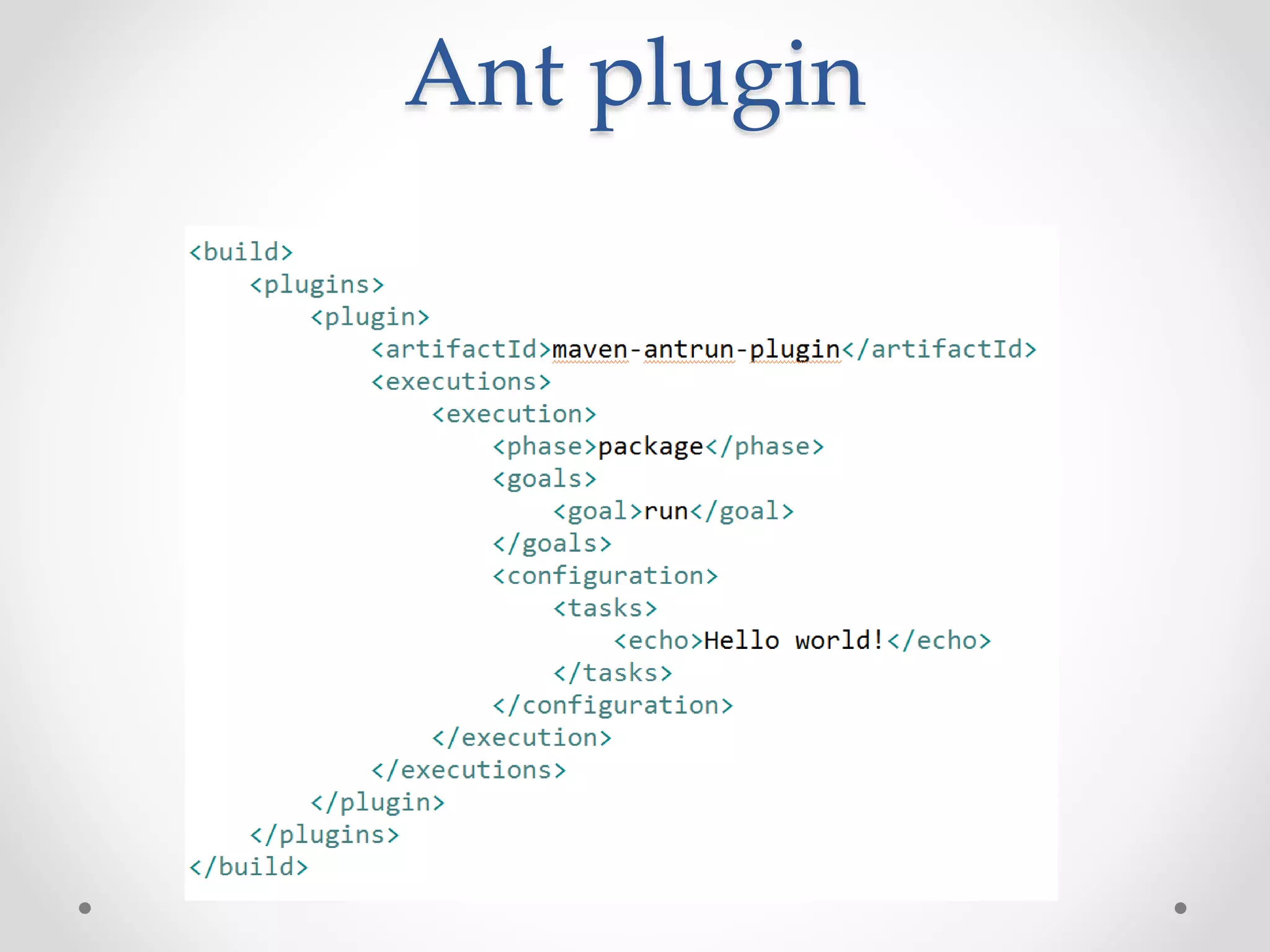 Ant plugin
 