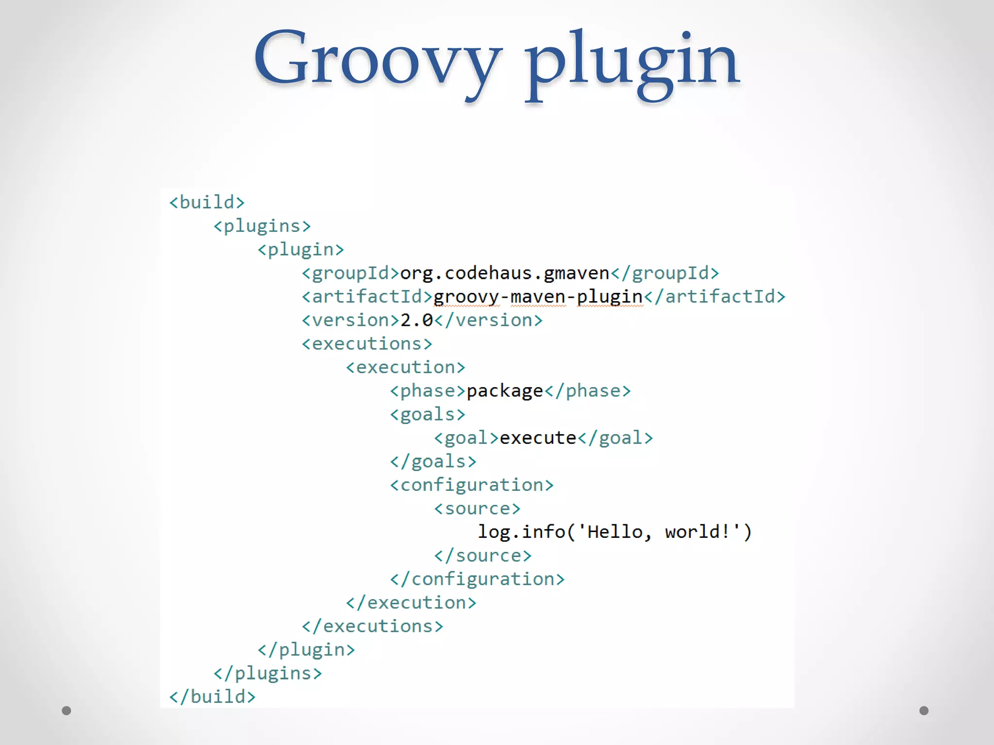 Groovy plugin
 