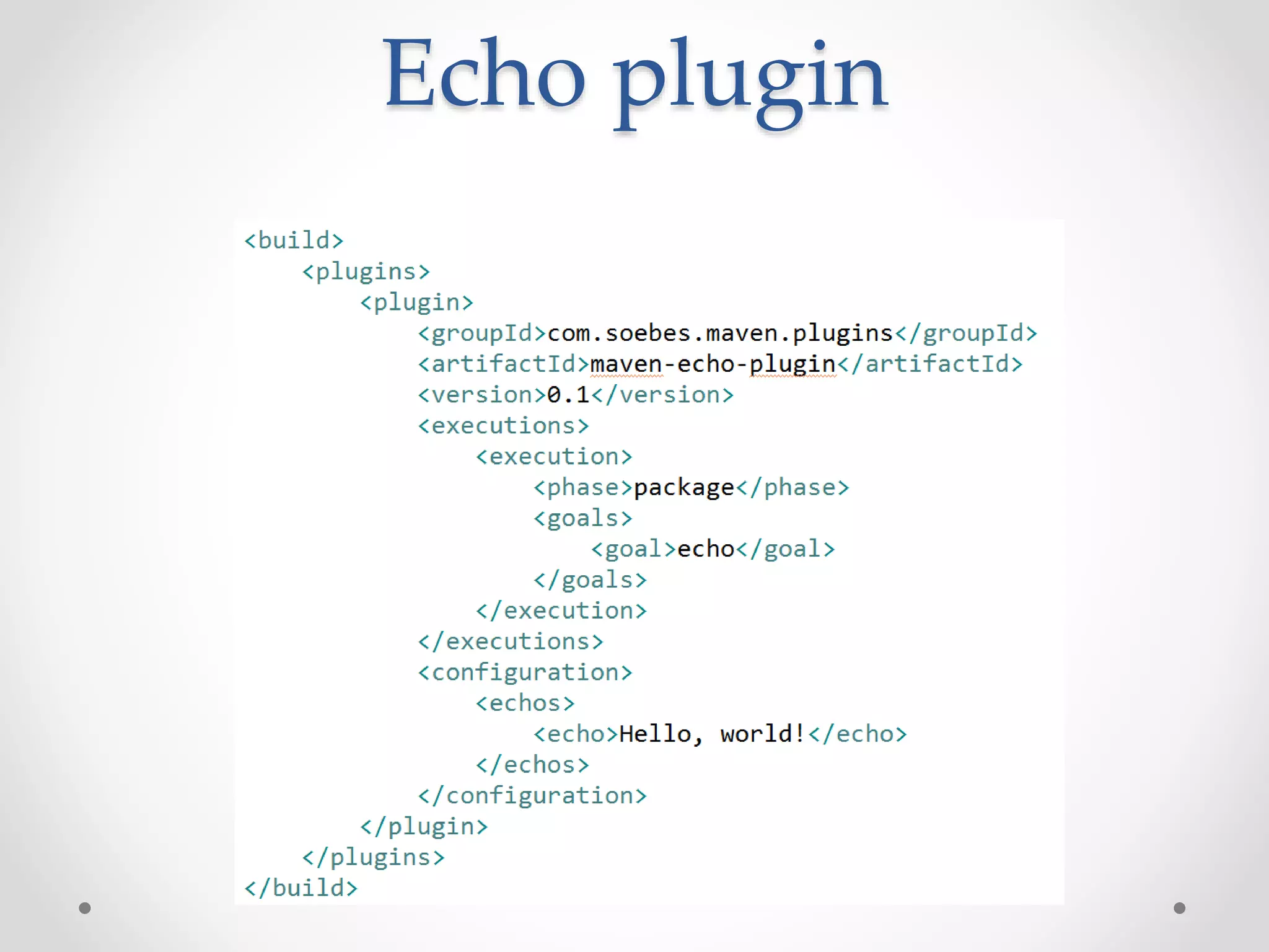 Echo plugin
 