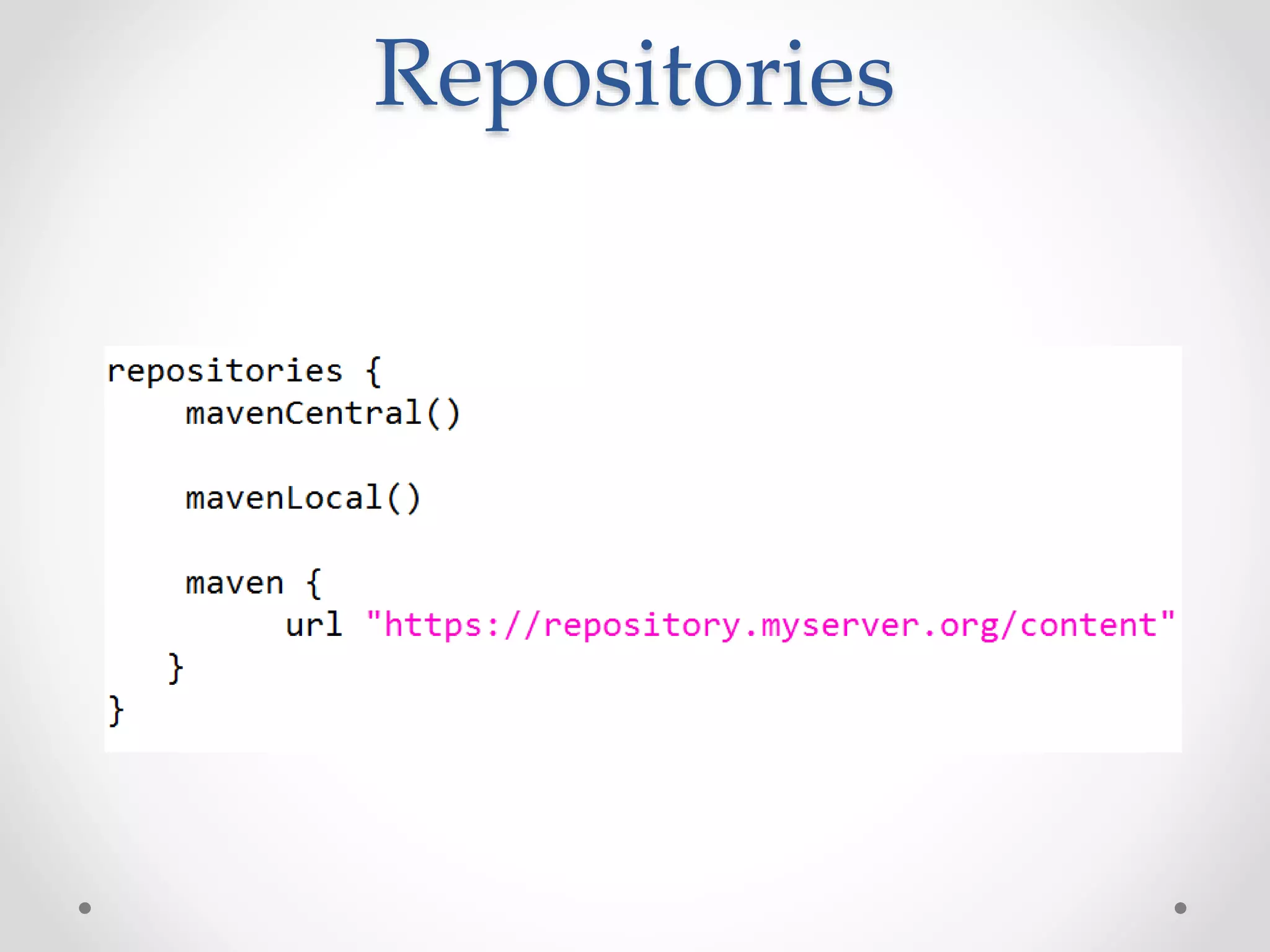 Repositories
 