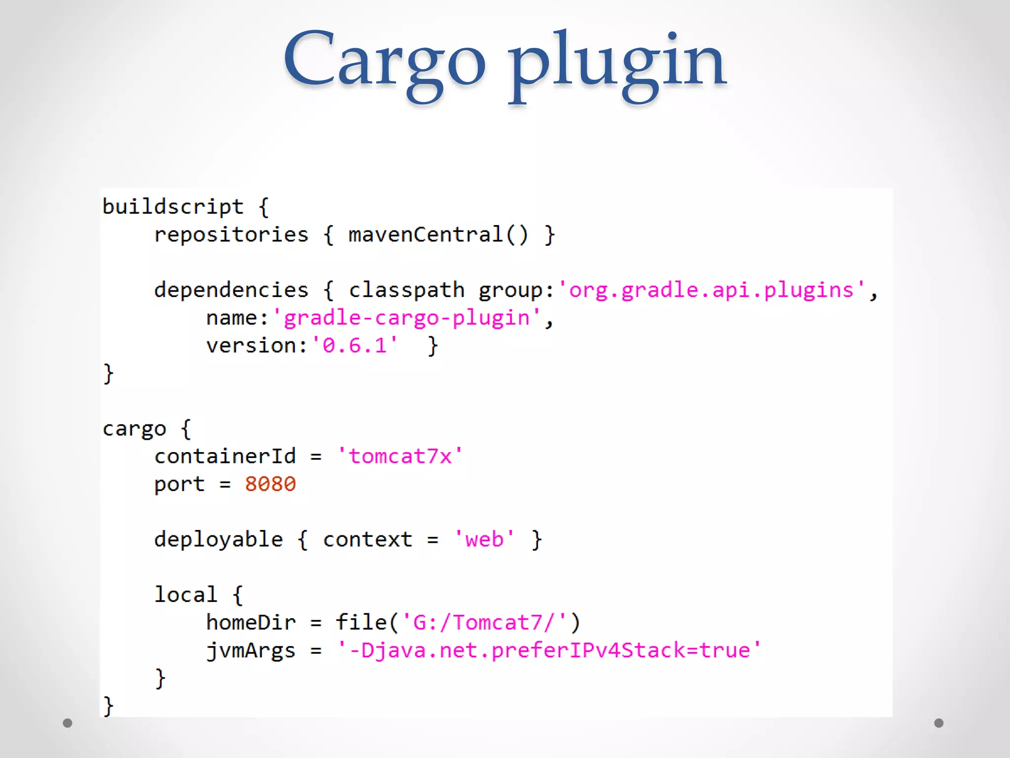 Cargo plugin
 