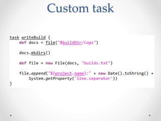 Custom task
 
