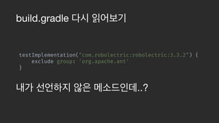 build.gradle
testImplementation("com.robolectric:robolectric:3.3.2") {
exclude group: 'org.apache.ant'
}
..?
 