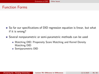 Lecture 7B: Difference in Differences Applied Micro-Econometrics,Fall ...