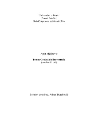 Gradnja hidrocentrala | PDF