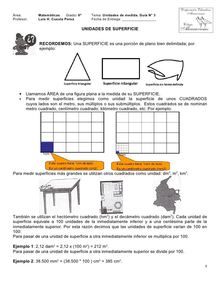 hallar metros cuadrados grado 6 guia 3 unidades de medida hallar metros cuadrados grado 6 guia 3 unidades de medida