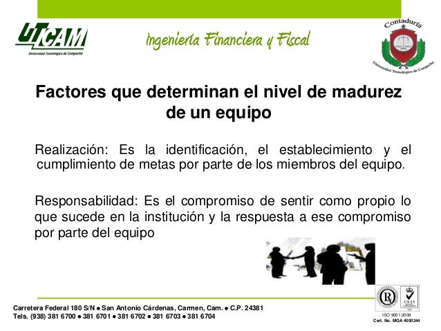 Grado de madurez y pertenencia
