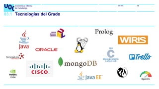 uoc.edu 15
03.1 Tecnologías del Grado
 
