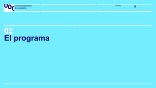 uoc.eduuoc.edu
02
8
El programa
 