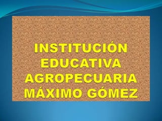 INSTITUCIÓN EDUCATIVA AGROPECUARIA MÁXIMO GÓMEZ  