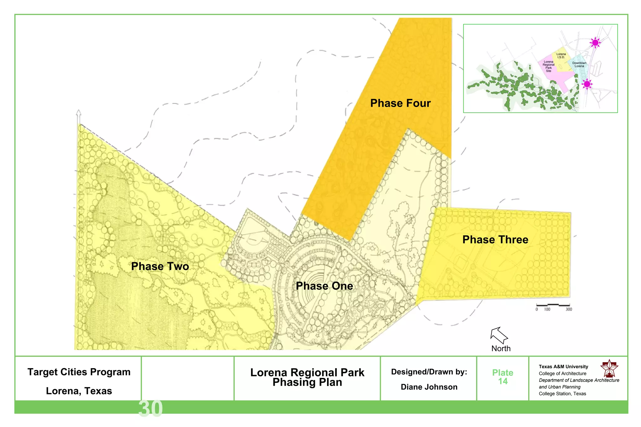 North Lorena Regional Park Phasing Plan Phase One Phase Two Phase Three Phase Four 14 30 Lorena Regional Park Site Lorena I.S.D. Downtown Lorena 