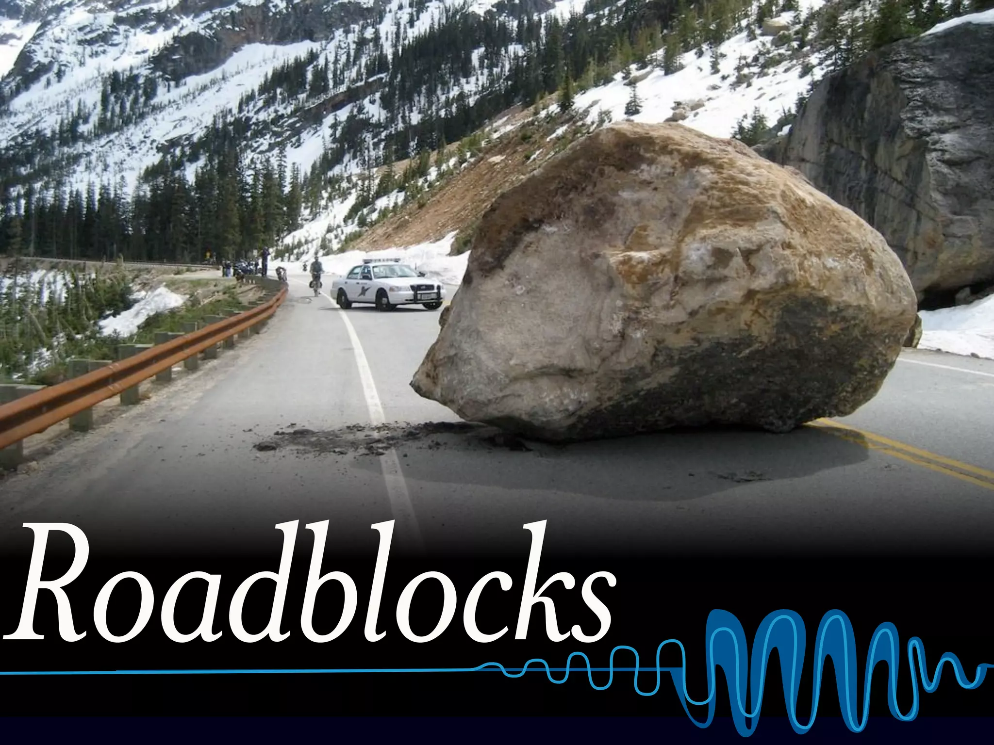 Write down the roadblocks
(one per card) that obstruct
the vision we’ve described

5 minutes

 