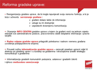 Reforma gradske uprave:   