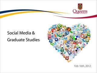 Social Media &
Graduate Studies




                   Feb 16th, 2012
 