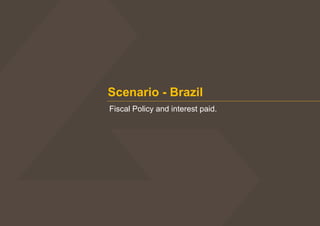 Scenario - Brazil
Fiscal Policy and interest paid.
 
