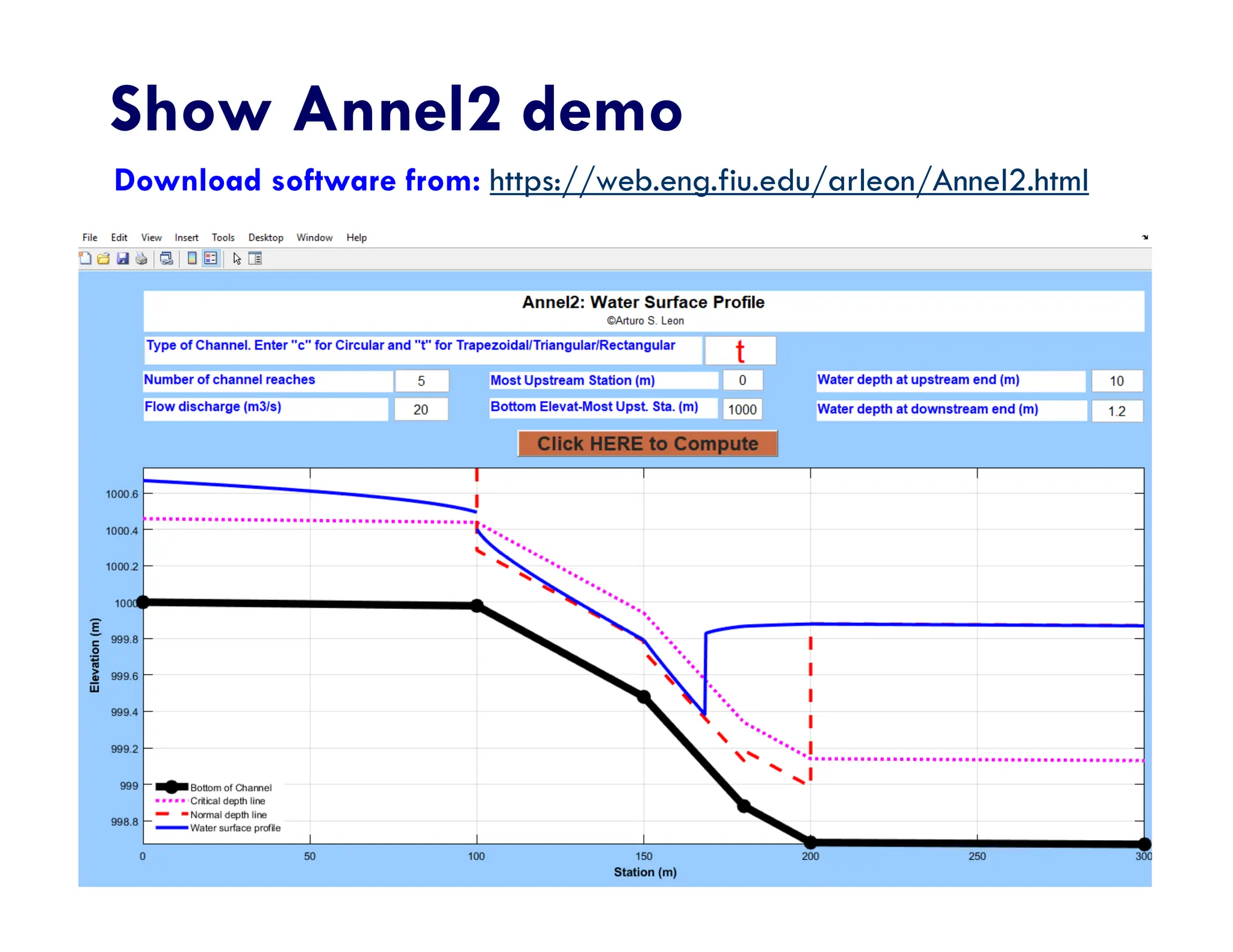 Show Annel2 demo
Download software from: https://web.eng.fiu.edu/arleon/Annel2.html
 
