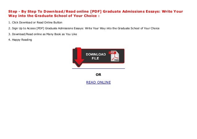 Best graduate school admission essays write into the graduate