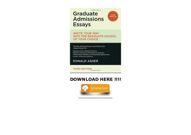 Best graduate school admission essays write way into the graduate
