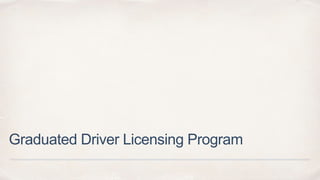 Graduated Driver Licensing Program
 
