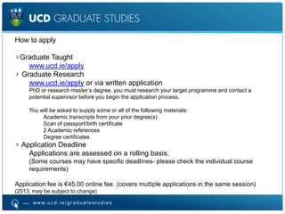 Ucd Cover Graduate Degrees UCD | PPTX