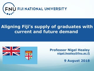 Aligning Fiji’s supply of graduates with
current and future demand
Professor Nigel Healey
nigel.healey@fnu.ac.fj
9 August 2018
 