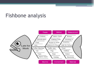 Fishbone analysis
 