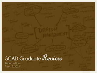SCAD Graduate Review
Rebecca Horton
May 18, 2012
 
