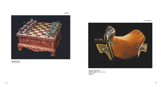 118 119
Mongolian saddle craft
gold, silver, steel, copper, zinc, wood,
leather, birch
28x35 cm
R.Ariuntsengel
Mongolian chess
wood, copper, zink
D.Sumber
 
