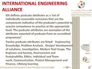 © The views expressed in this presentation are those of the speaker’s, and not the NAQQAET
 