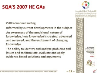 © The views expressed in this presentation are those of the speaker’s, and not the NAQQAET
 