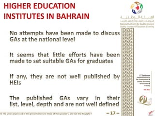 © The views expressed in this presentation are those of the speaker’s, and not the NAQQAET
 