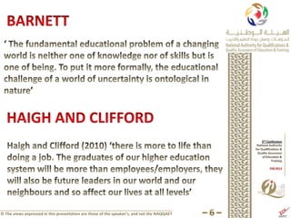 © The views expressed in this presentation are those of the speaker’s, and not the NAQQAET
 