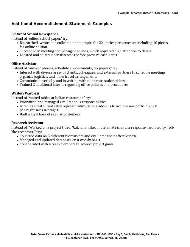 graduate student resumes