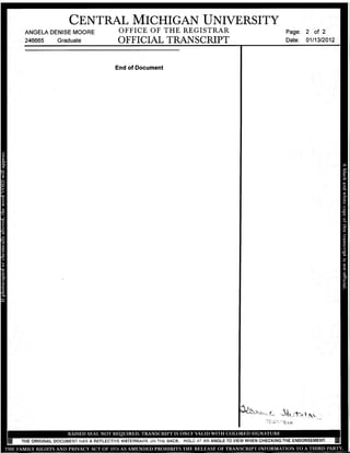Graduate transcript 1of 2 | PDF