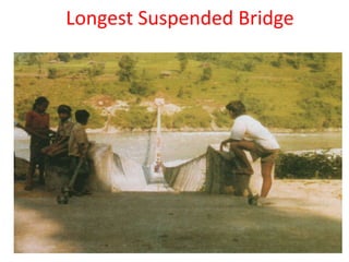 Sunkoshi Bridge Graduating susp bridge to ropeways and cable cars in Nepal by Bhim ...