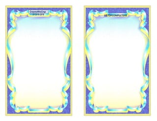 CreamoftheCrop
SY2018-2019 LISTOFCOMPLETERS
 