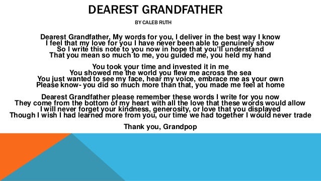 how to write an essay about your grandfather