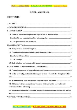 Graduation Internship Report Faculty Of Foreign Languages Dai Nam ...