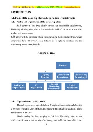Graduation Internship Report Faculty Of Foreign Languages Dai Nam ...
