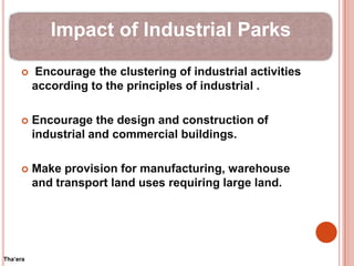 FACTORS AFFECTING THE INDUSTRIAL
AREAS
Physical Cost Factors
• Proximity to raw material .
• Land .
• Energy.
Human-based ...