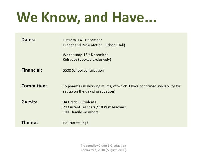 Graduation proposal 2010 2